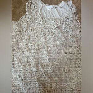 Caslon small lace tank top